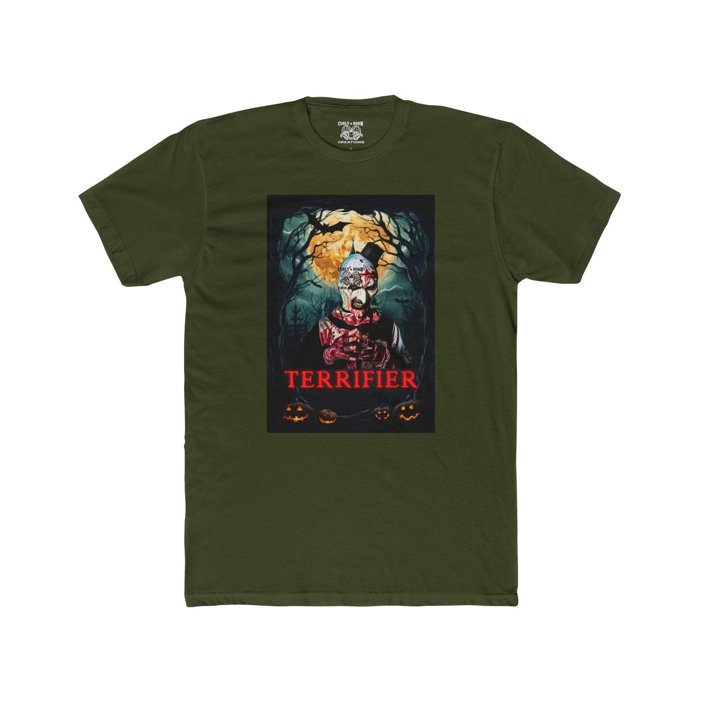 Terrifier Unisex Cotton Crew Tee, Horror Movie T-Shirt, Halloween Apparel, Graphic Tee for Fans, Spooky Gift Idea