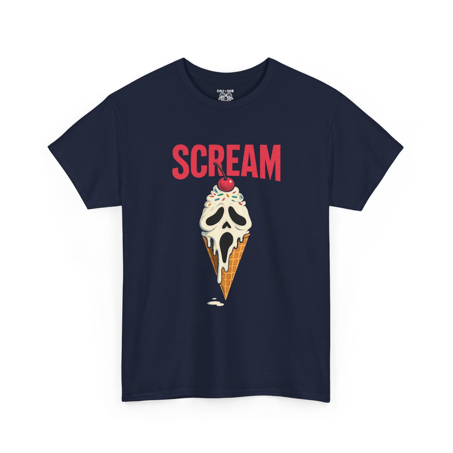 Scream Ice Cream Tee, Funny Summer T-Shirt, Unisex Cotton Top, Novelty Graphic Tee, Perfect Gift for Ice Cream Lovers