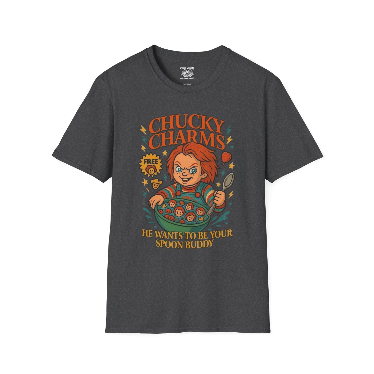 Chucky Charms T-Shirt - Horror Movie Fan Tee, Unisex Funny Shirt, Gift for Occasions, Spooky Aesthetic Apparel