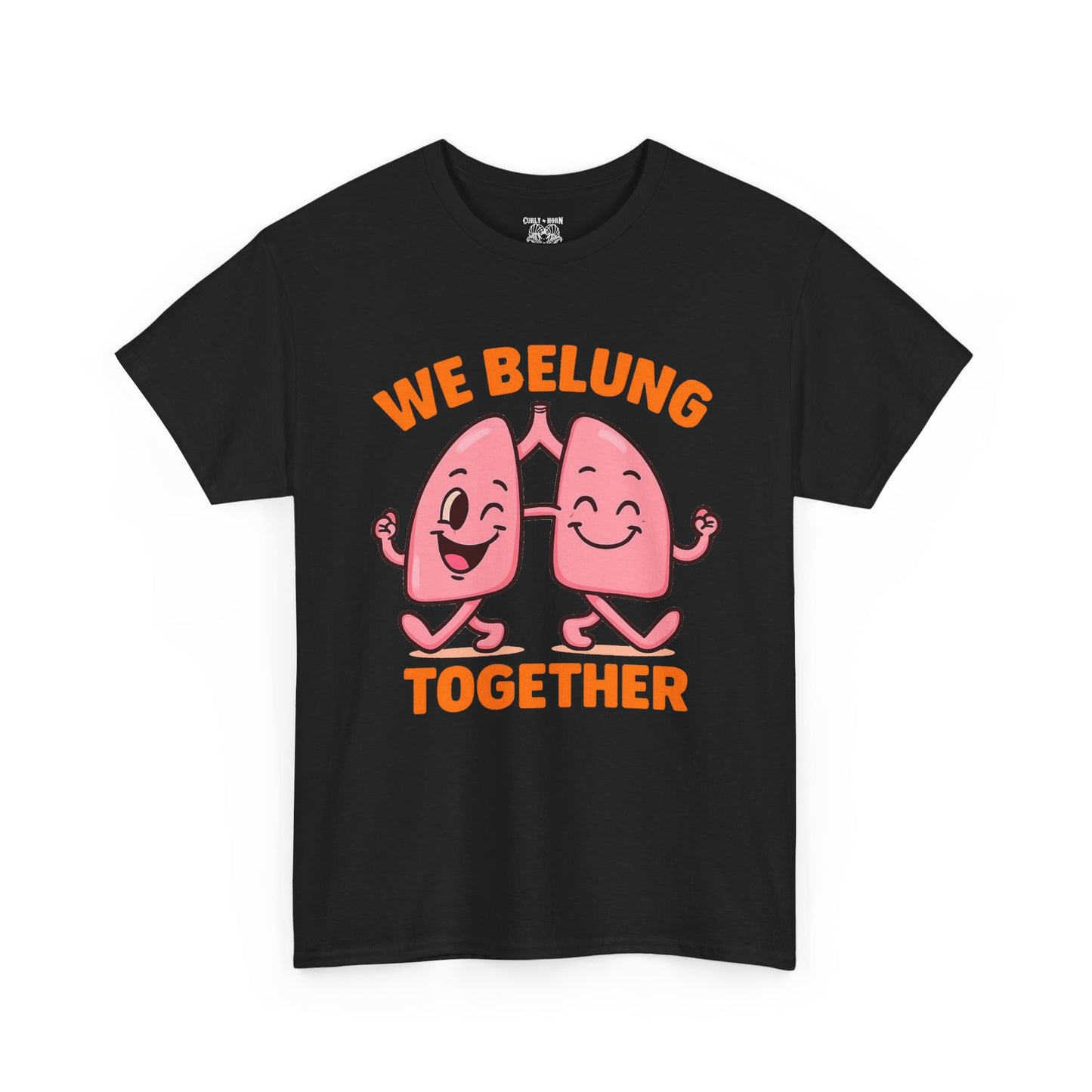 We Belung Together Unisex Heavy Cotton Tee, Fun Graphic T-Shirt, Couples Matching Clothes, Friendship Gift, Comfortable Casual Wear