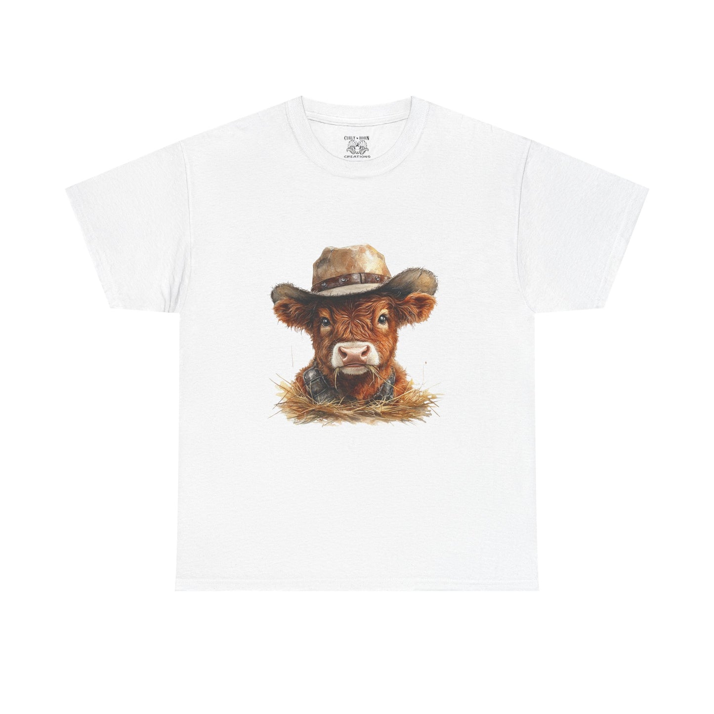 Cowboy Cow Unisex Tee, Funny Farm Animal Shirt, Gift for Farmers, Casual Wear, Country Life Tee, Birthday Present