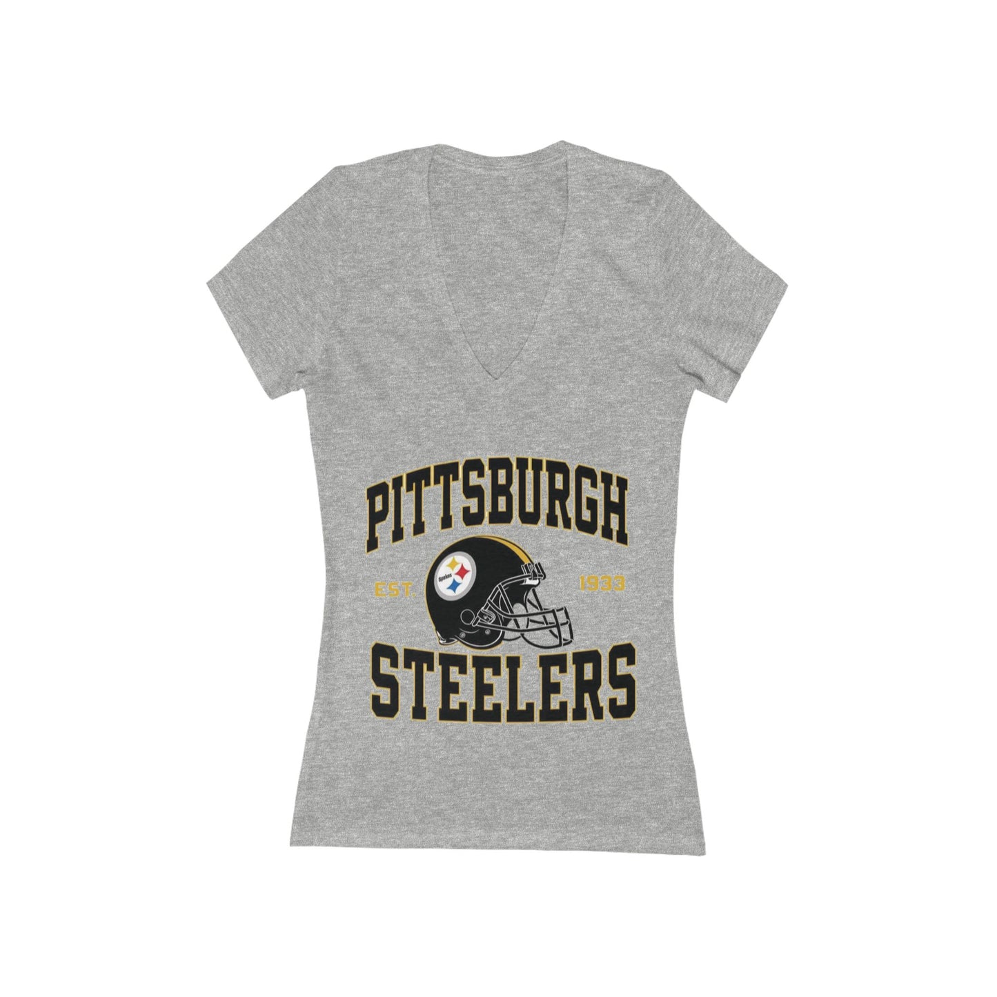 Pittsburgh Steelers Women's Deep V-Neck Tee, Football Fan Shirt, Game Day Top, Sports Apparel, Gifts for Her