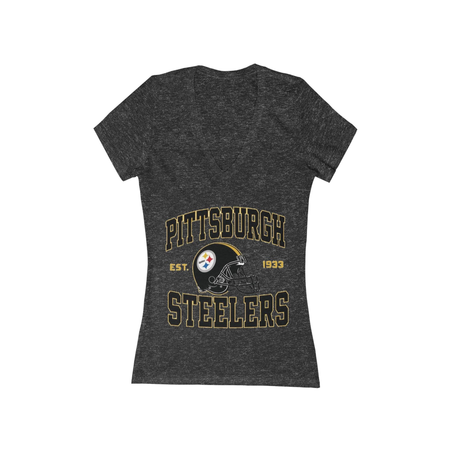 Pittsburgh Steelers Women's Deep V-Neck Tee, Football Fan Shirt, Game Day Top, Sports Apparel, Gifts for Her