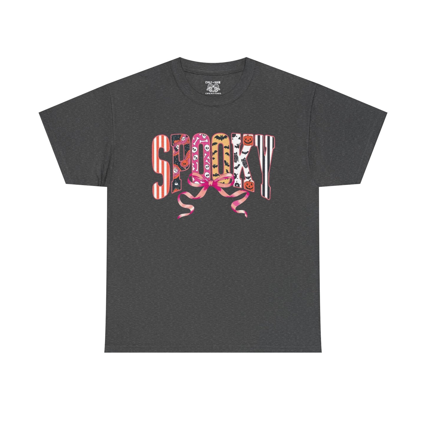 Spooky Unisex Heavy Cotton Tee - Halloween Shirt, Graphic T-Shirt, Soft Cotton Apparel, Festival Wear, Fall Fashion
