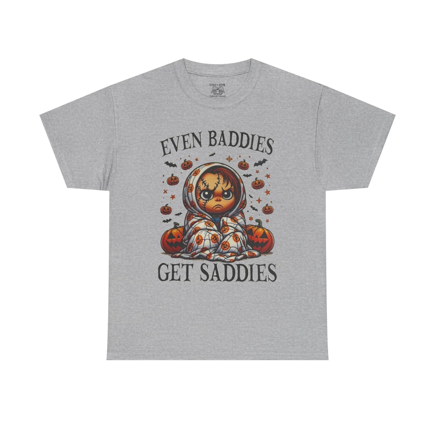 Unisex Halloween Graphic Tee, Spooky T-Shirt for Fall, Pumpkin Decor Shirt, Gift for Baddies, Halloween Costume Top, Cute Fall Apparel