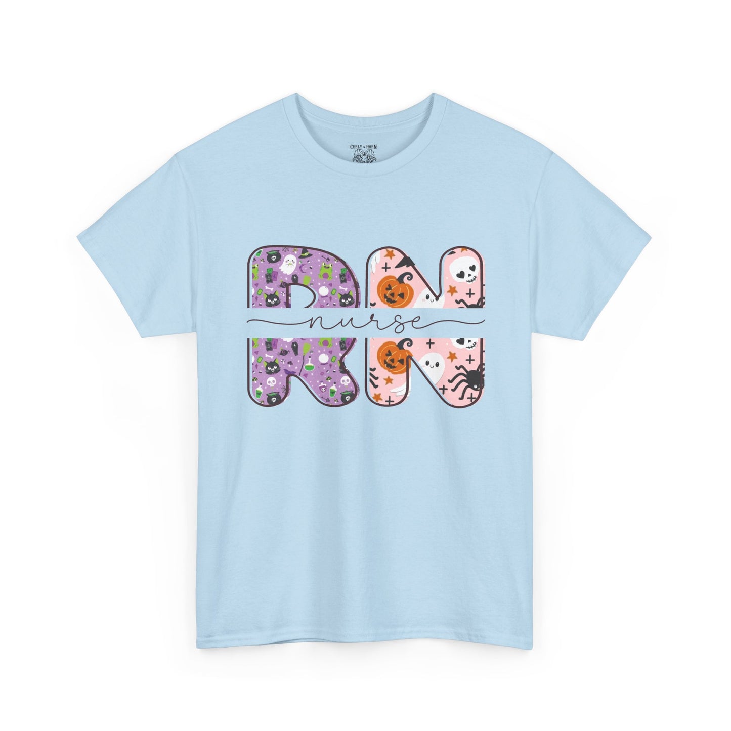 Playful RN Graphic Tee, Unisex Cotton Shirt, Fun Nurse Gift, Casual Wear, Nursing Student Apparel, Halloween Vibe