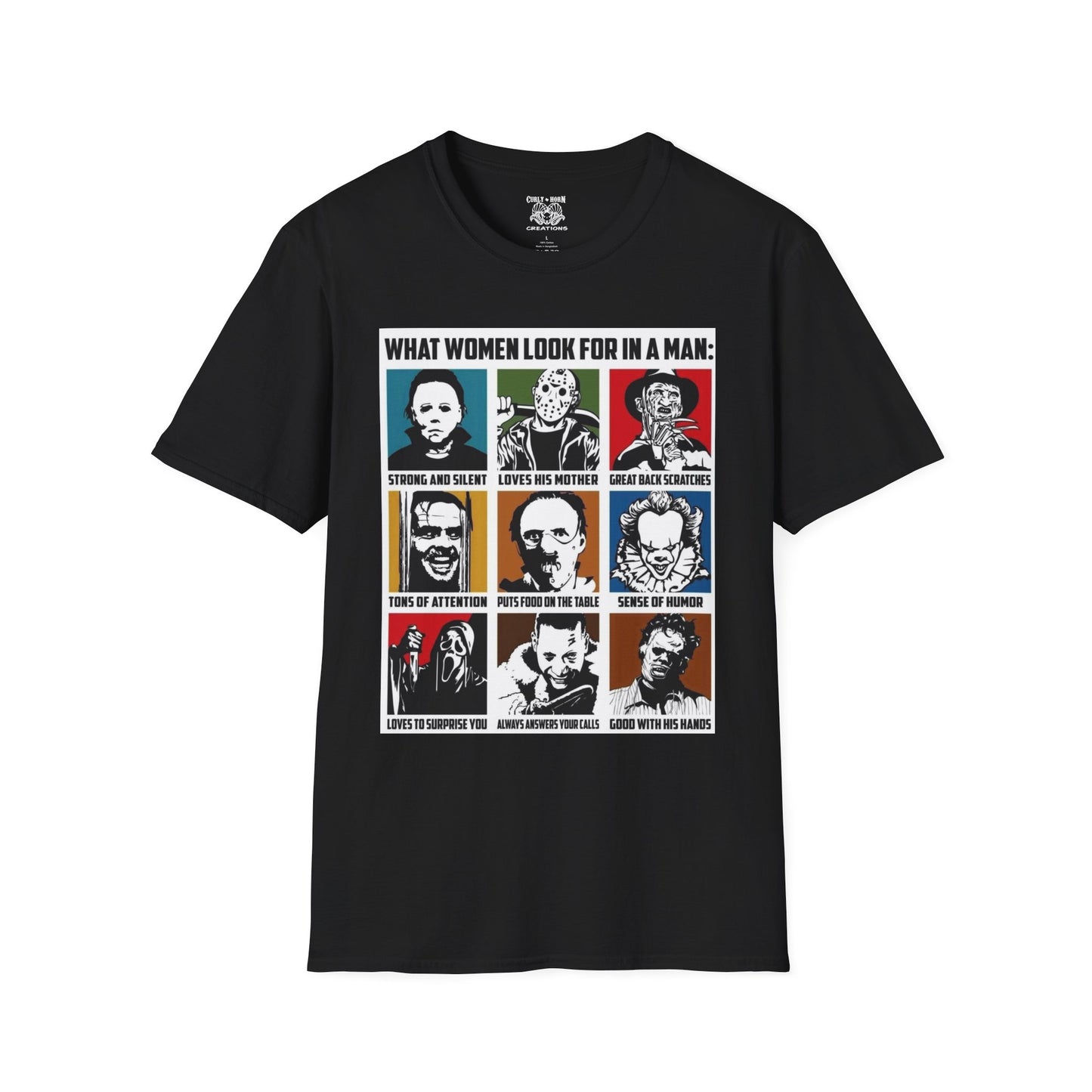 What Women Look For in a Man T-Shirt, Graphic Tee for Women, Gift for Her, Funny Quote Shirt, Unisex Casual Wear, Perfect for Birthdays