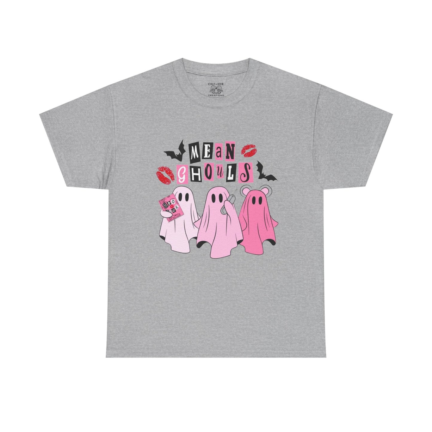 Mean Ghouls Unisex Heavy Cotton Tee, Halloween Shirt, Spooky Ghost Tee, Cute Ghost T-Shirt, Casual Fall Outfit, Fun Halloween Apparel