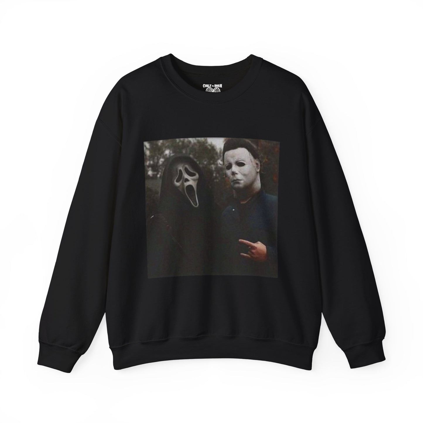 Spooky Horror Movie Sweatshirt, Cozy Fall Apparel, Unisex Crewneck, Halloween Clothing, Movie Night, Scary Vibes, Gift for Horror Fans