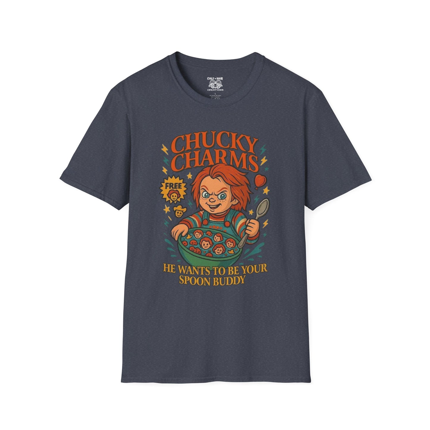 Chucky Charms T-Shirt - Horror Movie Fan Tee, Unisex Funny Shirt, Gift for Occasions, Spooky Aesthetic Apparel