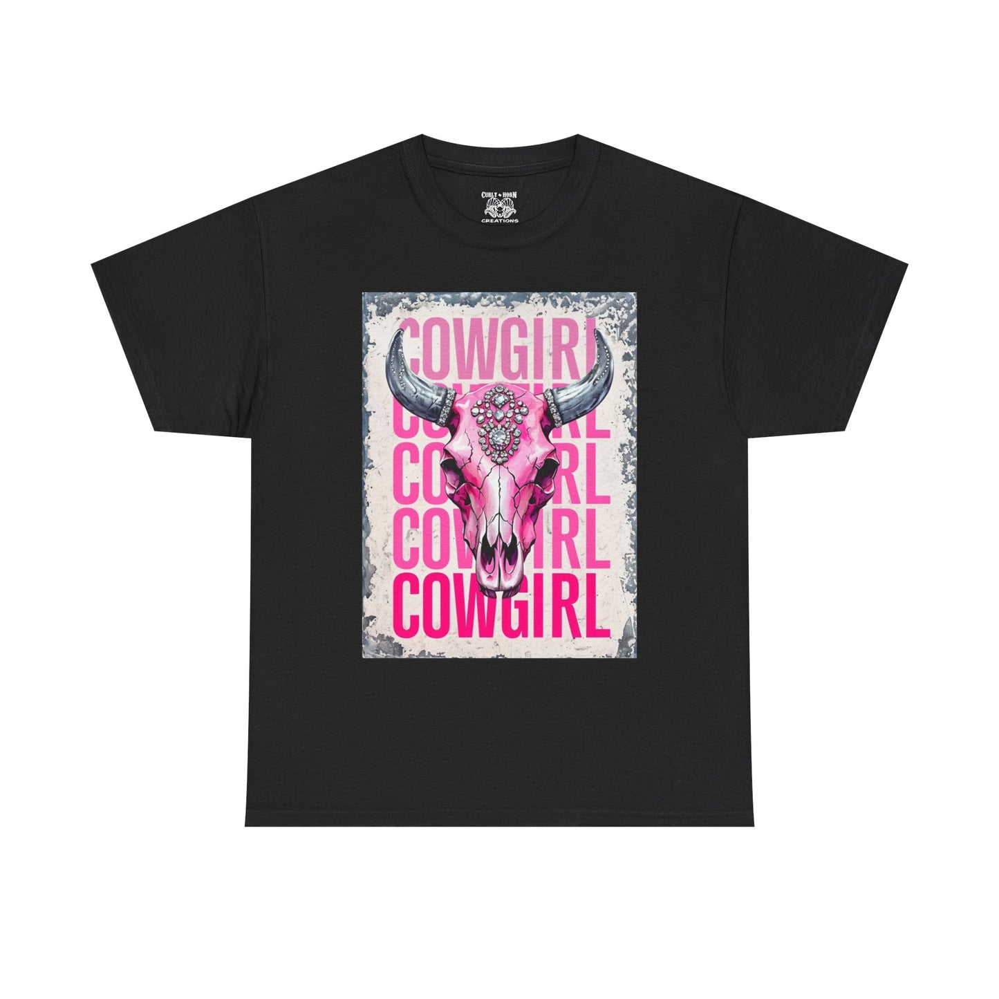 Cowgirl Vibes Unisex Heavy Cotton Tee, Country Style Shirt, Western Graphic T-Shirt, Gift for Cowgirls, Rodeo Apparel, Boho Fashion