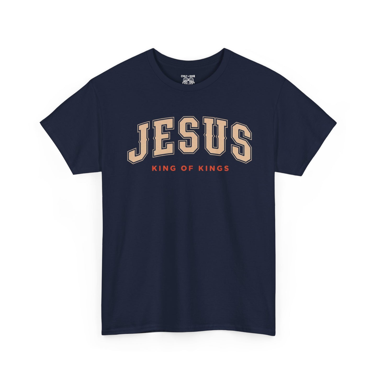 Jesus King of Kings Tee, Christian Apparel, Religious Gift, Faith-Based Shirt, Unisex Cotton Tee, Inspirational Fashion