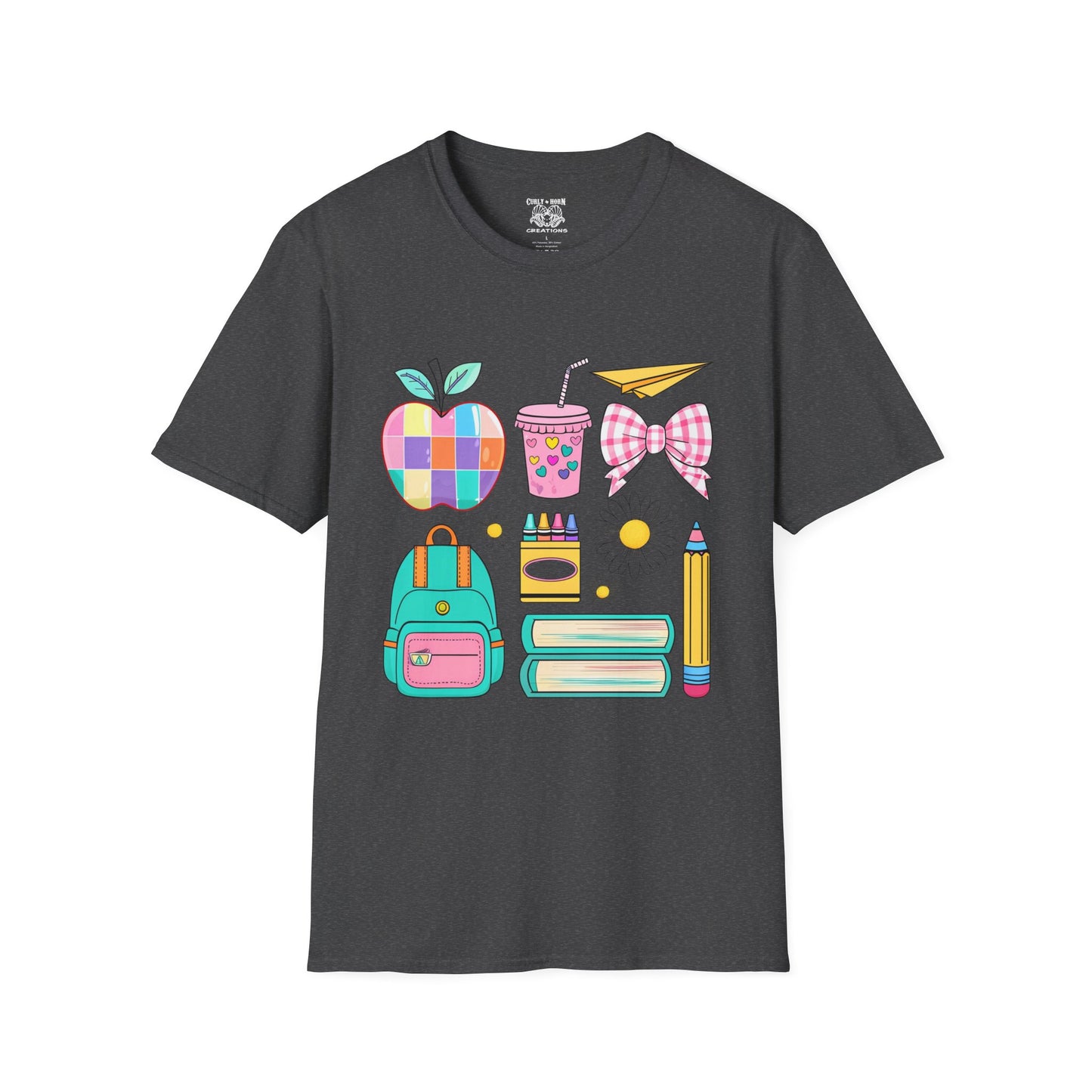 Back to School Unisex T-Shirt, Cute Teacher Gift, Classroom Vibes Shirt, Student Apparel, School Supplies Design Tee