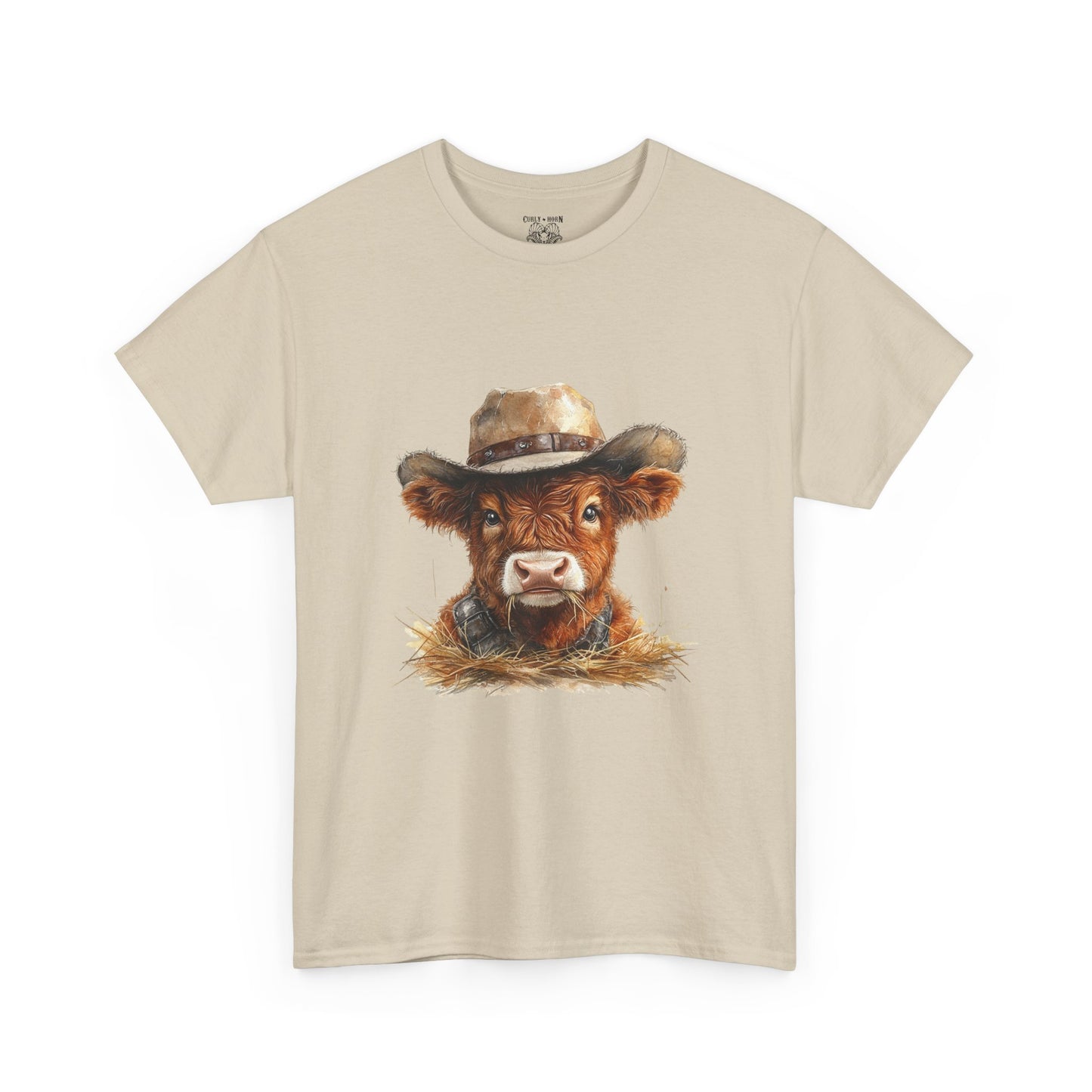 Cowboy Cow Unisex Tee, Funny Farm Animal Shirt, Gift for Farmers, Casual Wear, Country Life Tee, Birthday Present