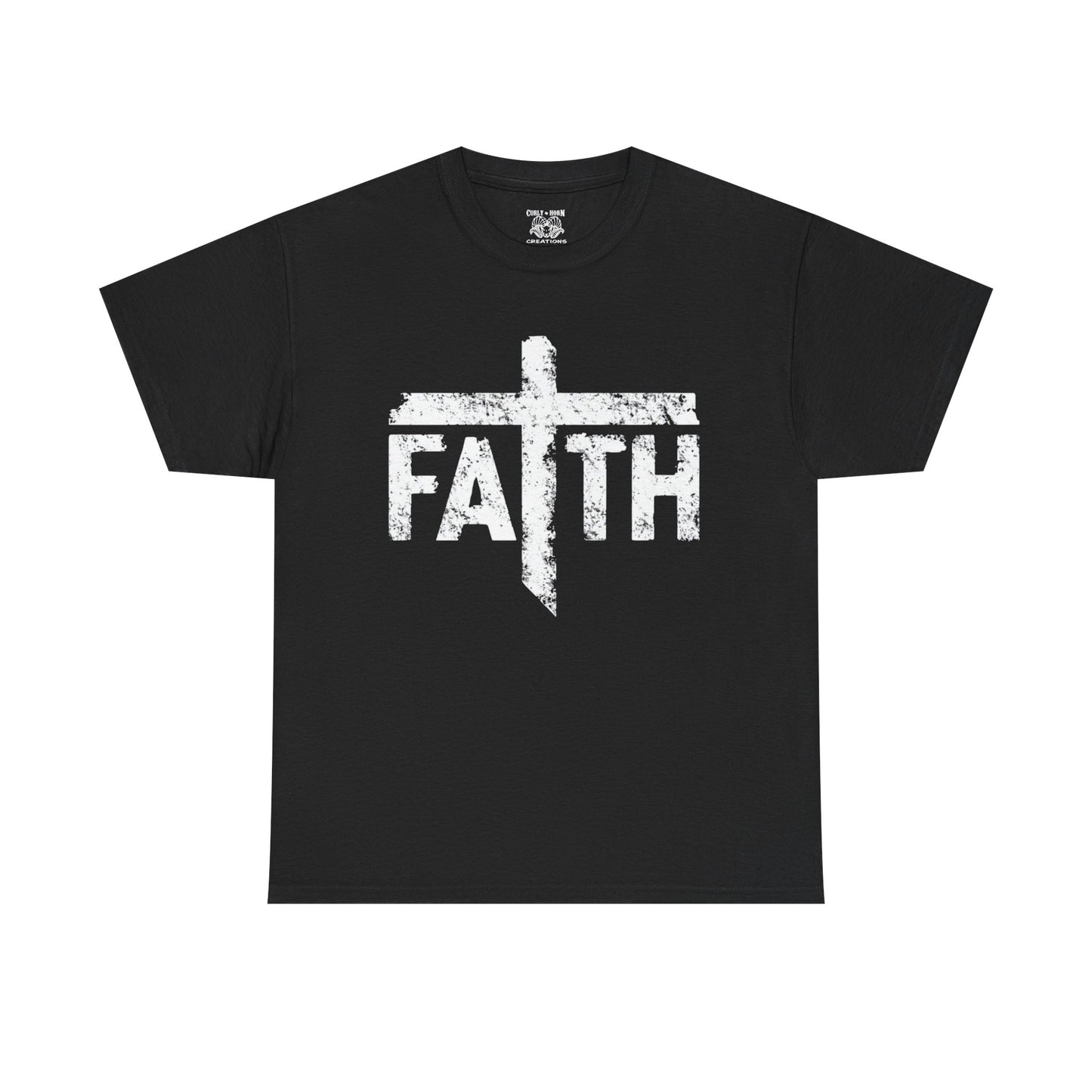 Faith Unisex Heavy Cotton Tee - Inspirational T-Shirt, Casual Wear, Spiritual Gift, Church Apparel, Faith-Based Fashion