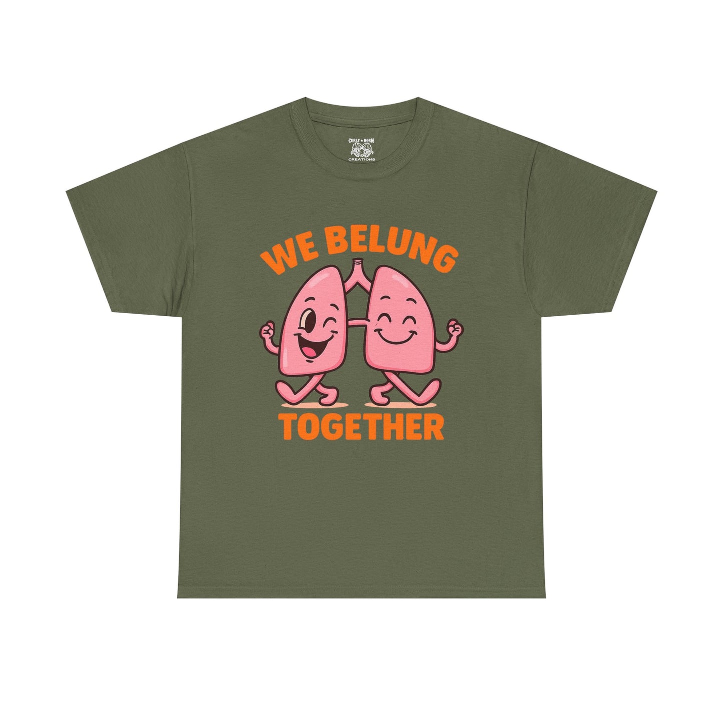 We Belung Together Unisex Heavy Cotton Tee, Fun Graphic T-Shirt, Couples Matching Clothes, Friendship Gift, Comfortable Casual Wear