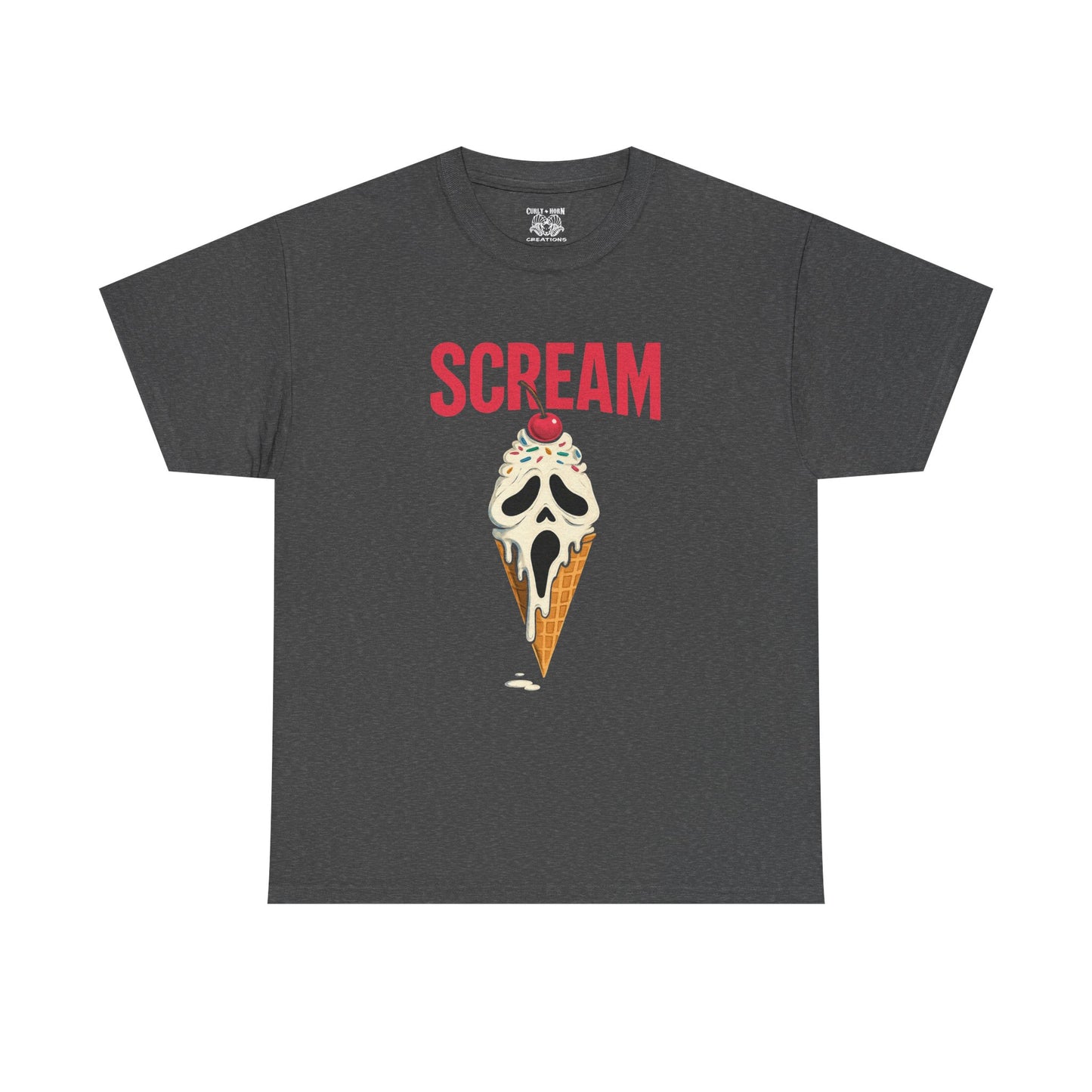 Scream Ice Cream Tee, Funny Summer T-Shirt, Unisex Cotton Top, Novelty Graphic Tee, Perfect Gift for Ice Cream Lovers