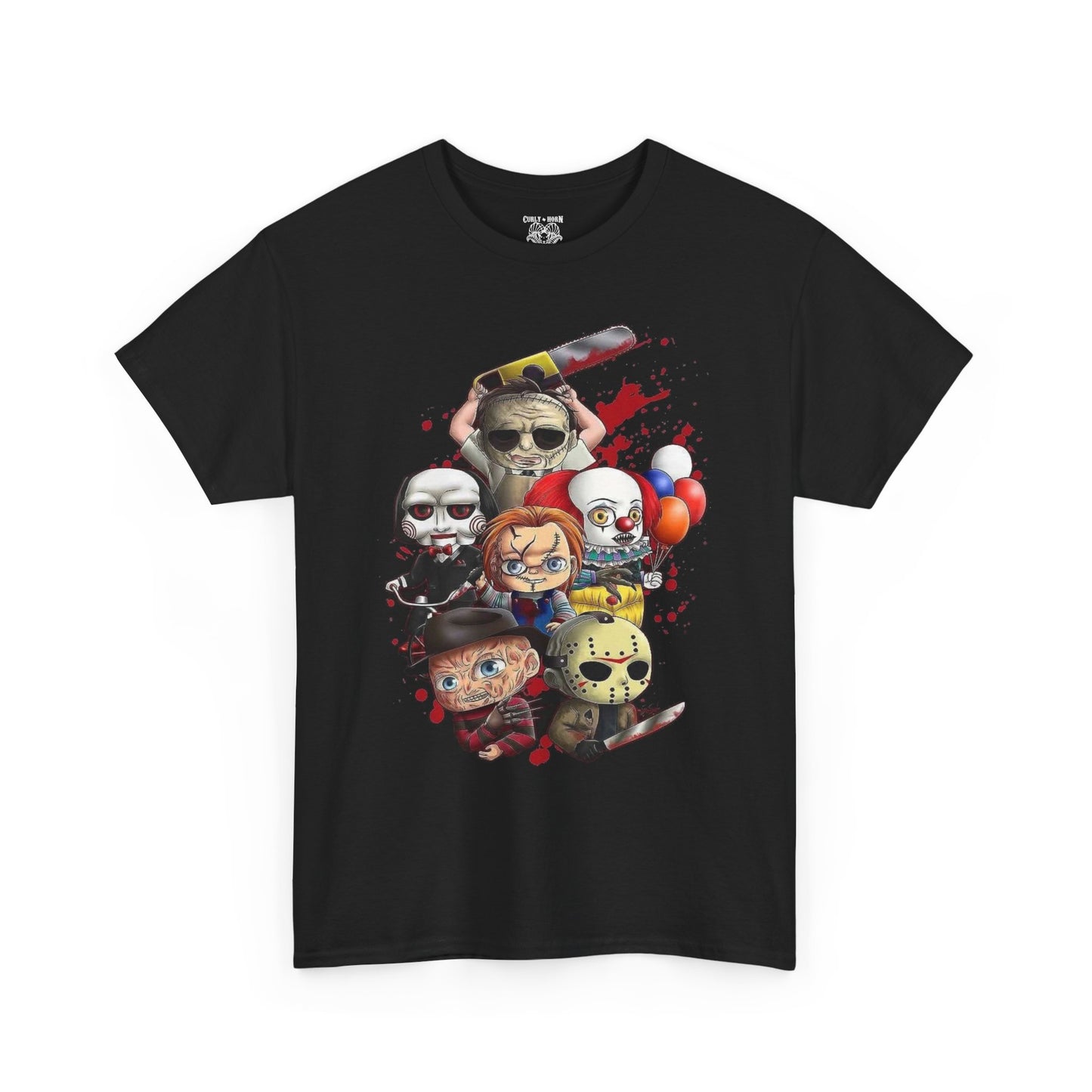 Horror Movie Character Tee, Cute and Creepy Design