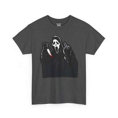 Scream-Inspired Unisex Heavy Cotton Tee | Halloween T-Shirt, Graphic Tee, Horror Movie Merch, Gift for Fans, Casual Wear