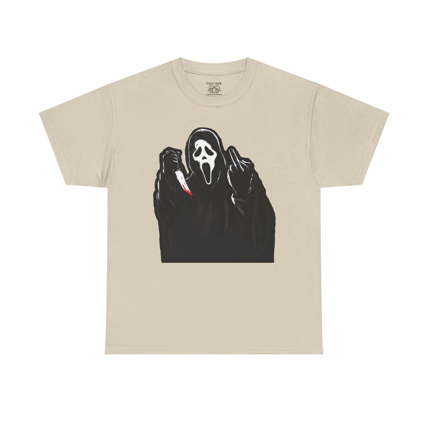 Scream-Inspired Unisex Heavy Cotton Tee | Halloween T-Shirt, Graphic Tee, Horror Movie Merch, Gift for Fans, Casual Wear