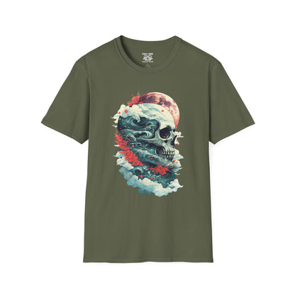 Gothic Skull Graphic T-Shirt, Casual Tee, Unisex Apparel, Streetwear, Halloween Clothing, Unique Gift