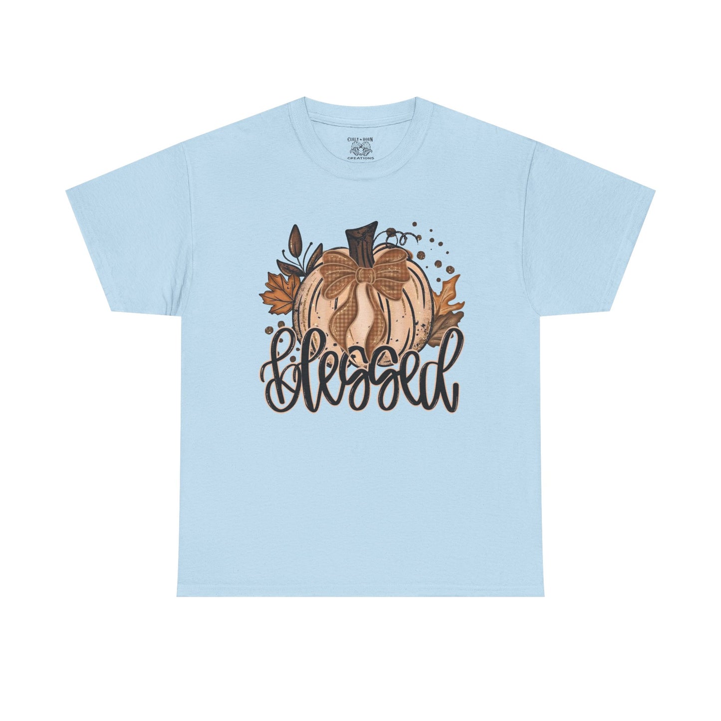 Blessed Pumpkin Tee - Fall Apparel, Thanksgiving Shirt, Autumn Outfit, Gift for Her, Cute Layering Tee