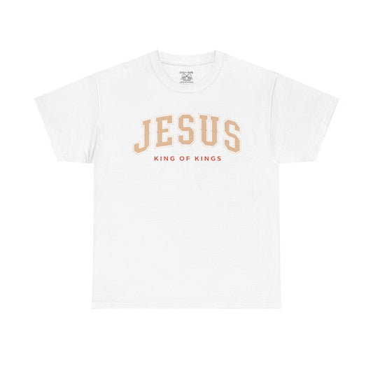 Jesus King of Kings Tee, Christian Apparel, Religious Gift, Faith-Based Shirt, Unisex Cotton Tee, Inspirational Fashion