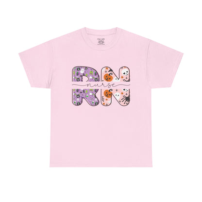 Playful RN Graphic Tee, Unisex Cotton Shirt, Fun Nurse Gift, Casual Wear, Nursing Student Apparel, Halloween Vibe