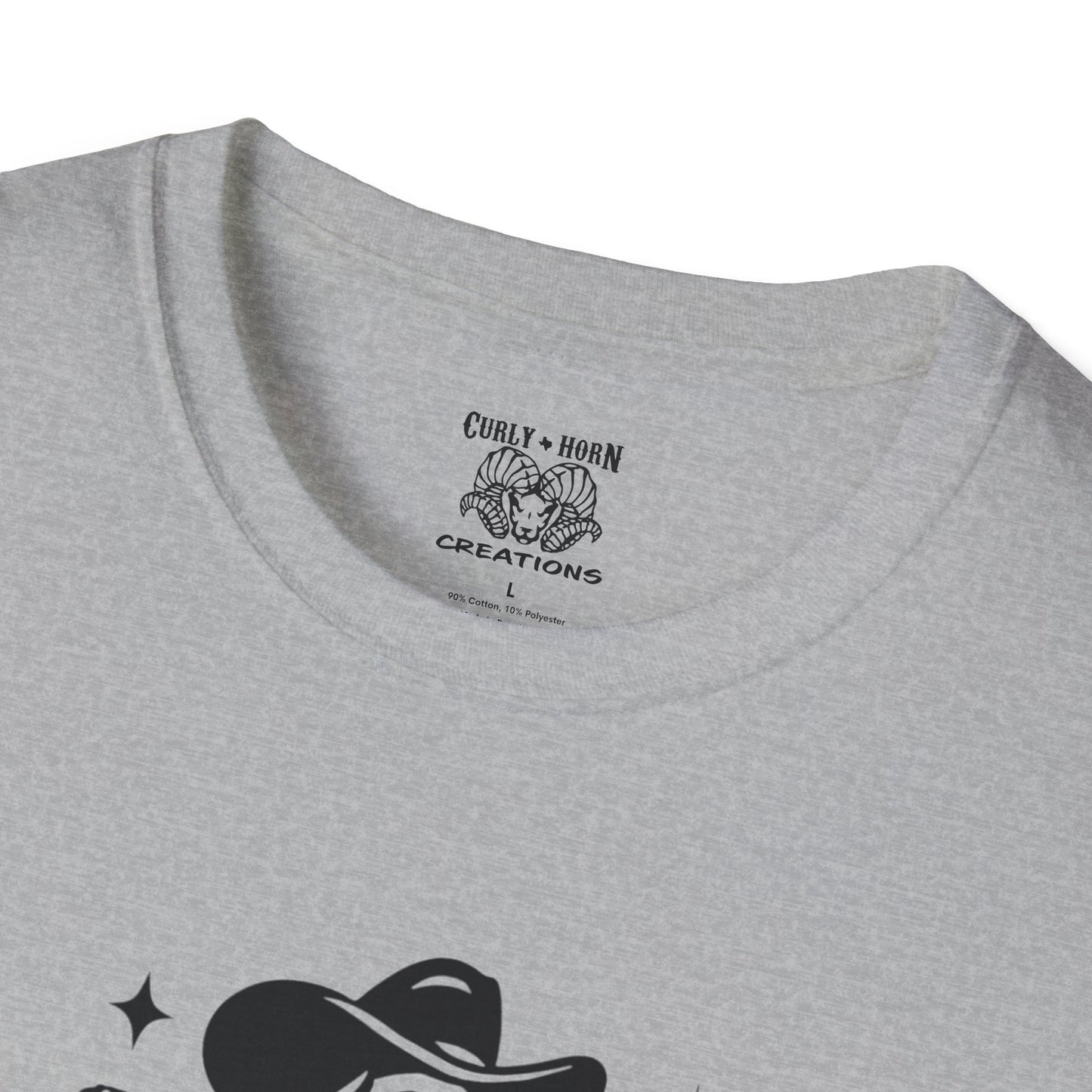 Skeleton Cowgirl T-Shirt, Vintage Halloween Tee, Unisex Graphic Shirt, Casual Outfit, Festival Wear, Spooky Season Apparel
