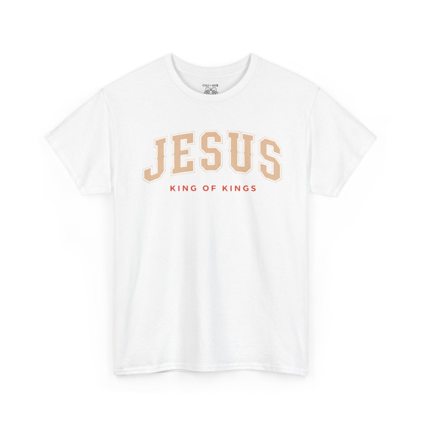 Jesus King of Kings Tee, Christian Apparel, Religious Gift, Faith-Based Shirt, Unisex Cotton Tee, Inspirational Fashion