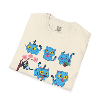 Derpy Cat Graphic T-Shirt, Softstyle Tee, Unisex Shirt for Cat Lovers, Gift for Pet Owners, Fun Casual Wear