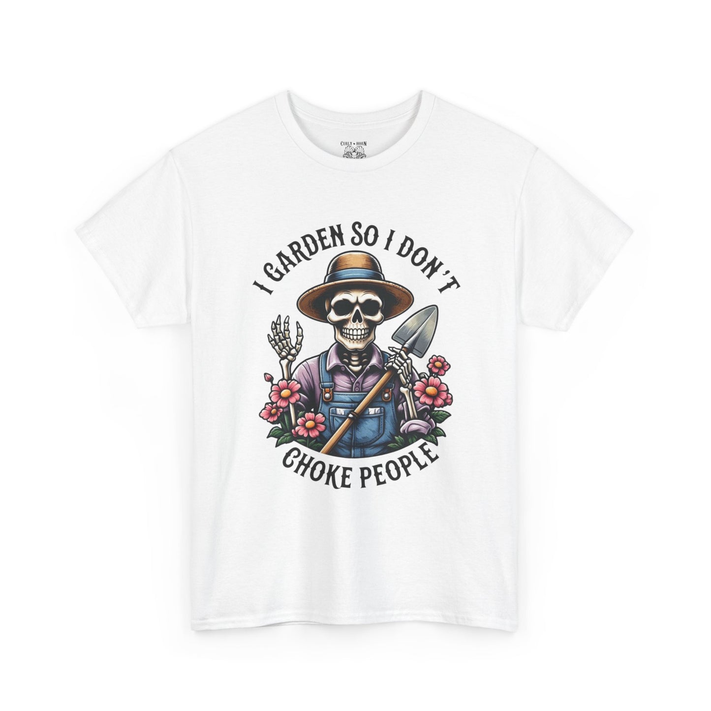 Gardening Humor Tee: I Garden So I Don't Choke People, Funny Shirt, Gift for Gardeners, Unisex Cotton T-Shirt, Plant Lover Apparel