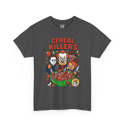 Cereal Killers Tee - Fun Halloween T-Shirt, Horror Movie Merch, Unisex Graphic Shirt, Spooky Costume Top, Unique Gift Idea