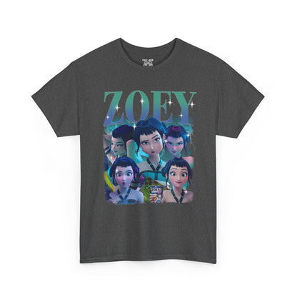 Huntrix Zoey Unisex Heavy Cotton Tee with Graphic- Trendy Casual Wear, Comfortable Everyday Tee, Graphic T-Shirt, Unique Style