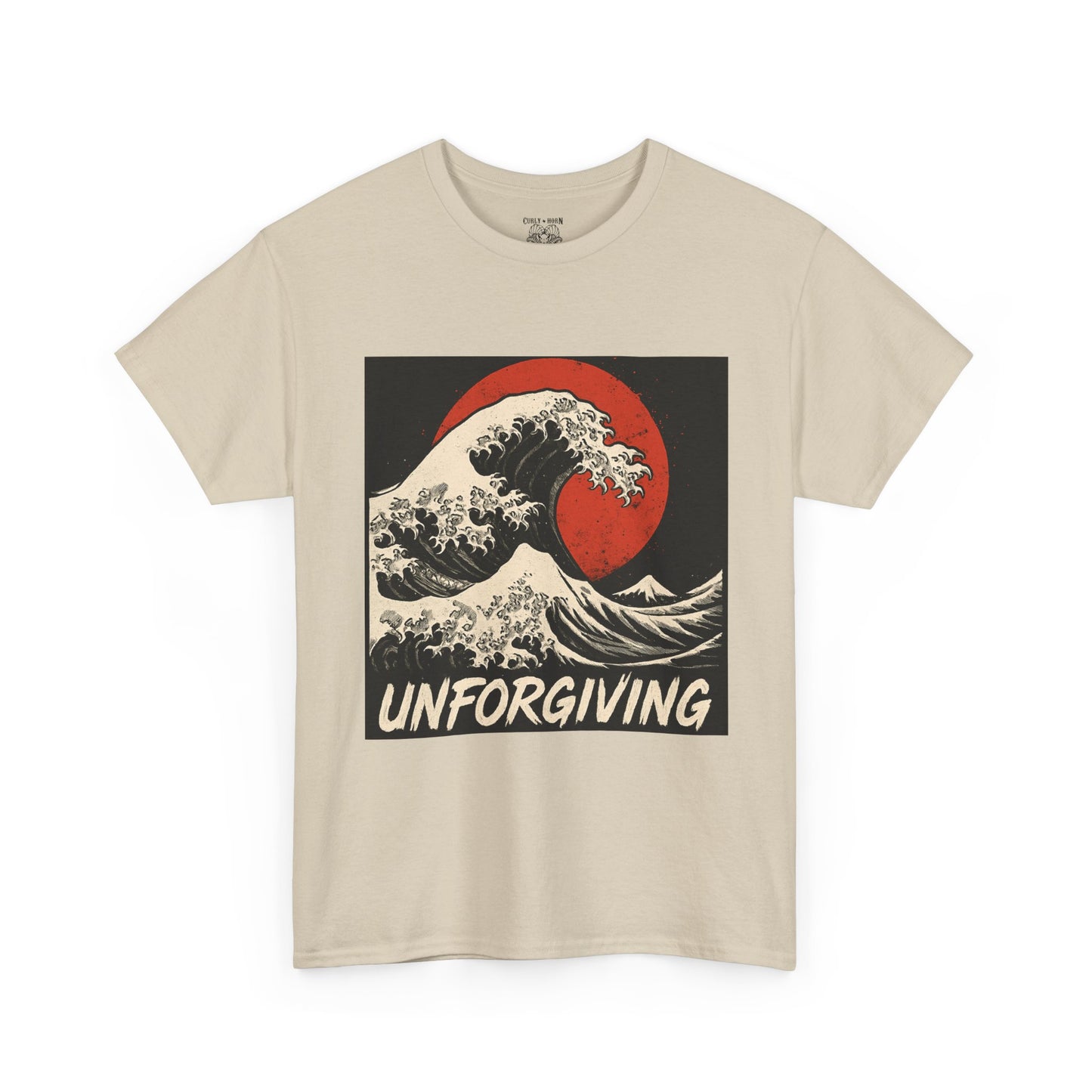 Unforgiving Wave Graphic Tee, Ocean Lover Shirt, Casual Unisex Tee, Art Inspired T-Shirt, Unique Beach Wear