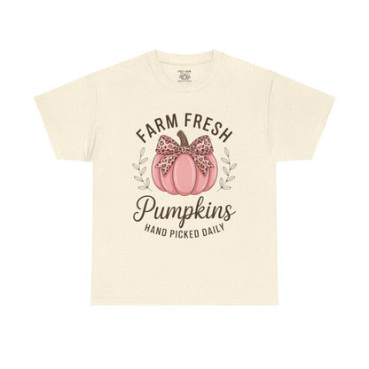 Farm Fresh Pumpkins Unisex T-Shirt, Fall Apparel, Pumpkin Spice Shirt, Autumn Tee, Halloween Gift, Cozy Fall Clothing