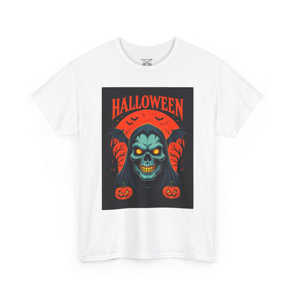 Halloween Graphic Tee, Spooky Unisex Heavy Cotton Shirt, Halloween Costume, Fall Festivities Wear, Trick or Treat Apparel