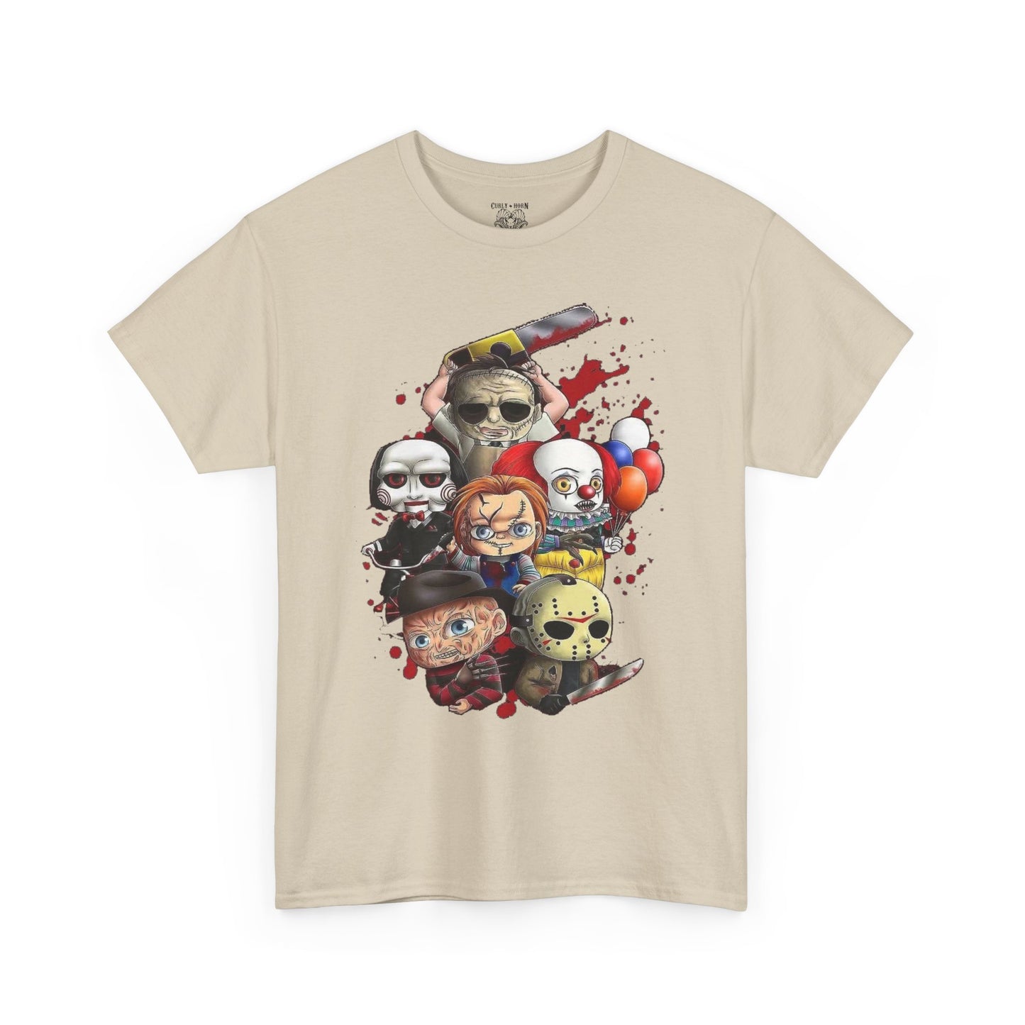 Horror Movie Character Tee, Cute and Creepy Design