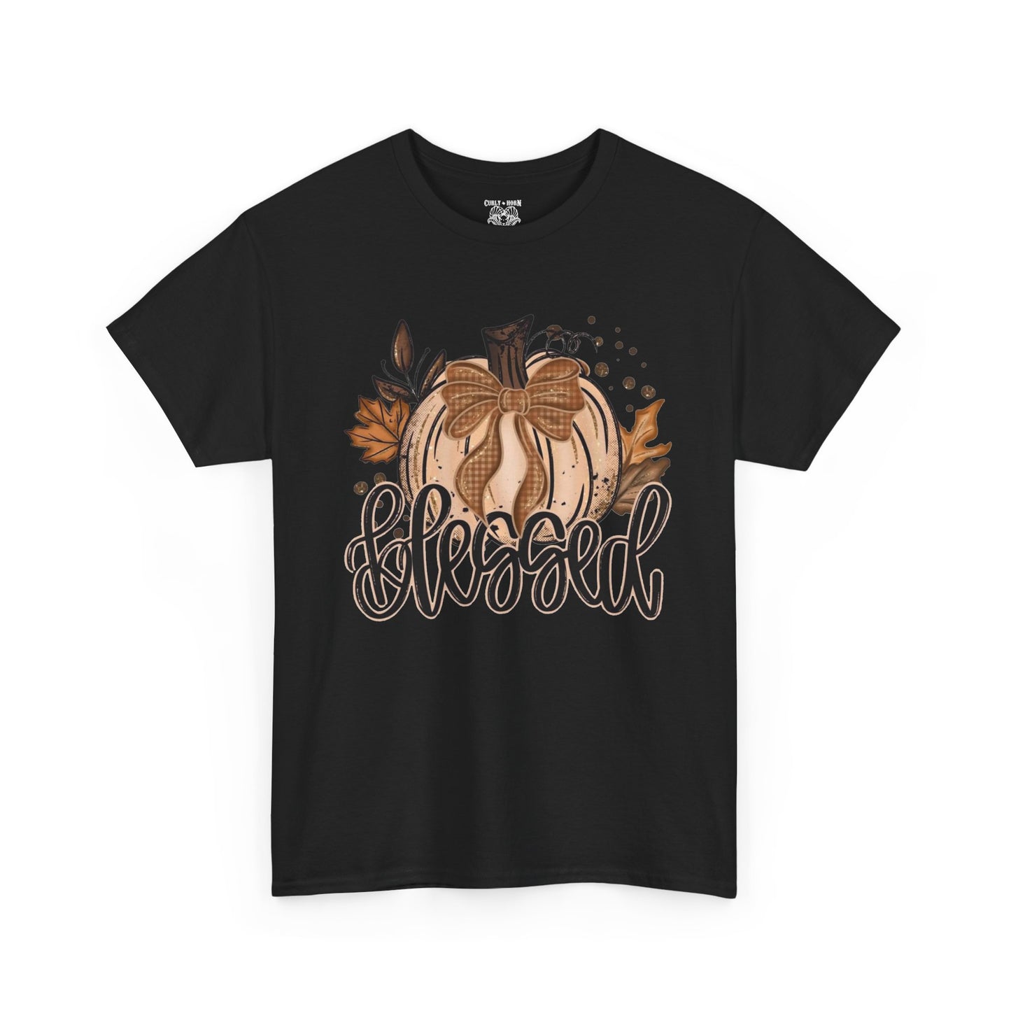 Blessed Pumpkin Tee - Fall Apparel, Thanksgiving Shirt, Autumn Outfit, Gift for Her, Cute Layering Tee