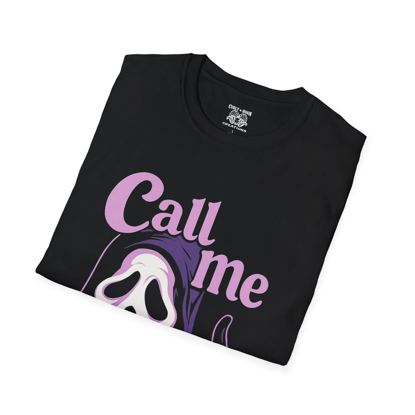 Scream-Inspired Unisex T-Shirt - 'Call Me', Halloween Costume, Movie Buff Gift, Casual Wear, Spooky Vibes