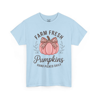 Farm Fresh Pumpkins Unisex T-Shirt, Fall Apparel, Pumpkin Spice Shirt, Autumn Tee, Halloween Gift, Cozy Fall Clothing