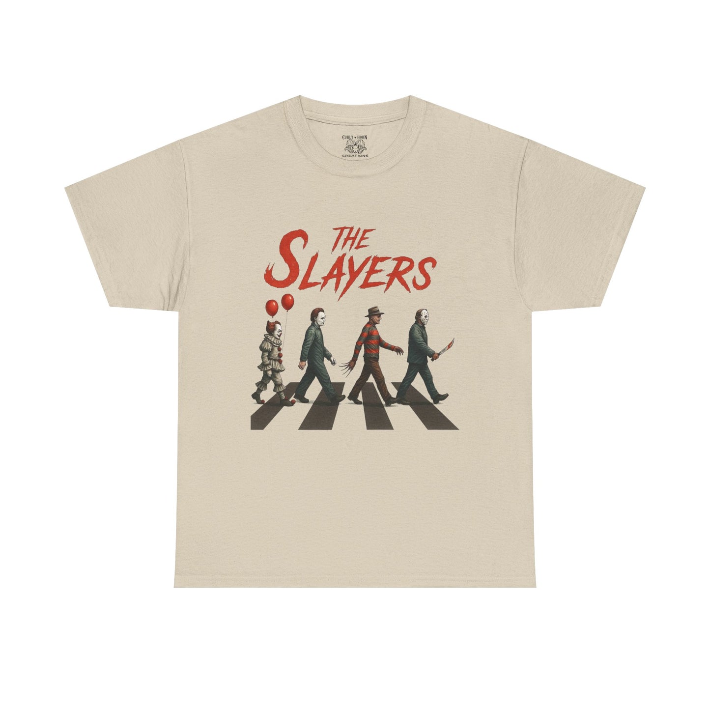 The Slayers Unisex Heavy Cotton Tee - Retro Band Style, Perfect for Music Lovers, Gifts, Concerts, and Casual Wear