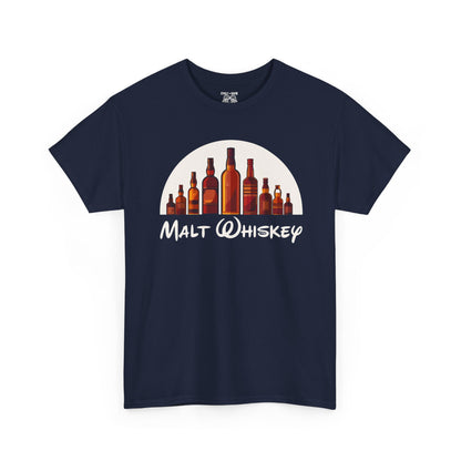 Malt Whiskey Unisex Heavy Cotton Tee, Casual Wear, Gifts for Whiskey Lovers, Graphic Tee, Vintage Style, Everyday Comfort
