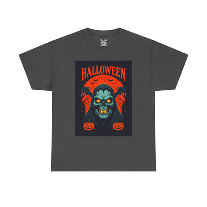 Halloween Graphic Tee, Spooky Unisex Heavy Cotton Shirt, Halloween Costume, Fall Festivities Wear, Trick or Treat Apparel