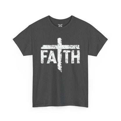 Faith Unisex Heavy Cotton Tee - Inspirational T-Shirt, Casual Wear, Spiritual Gift, Church Apparel, Faith-Based Fashion