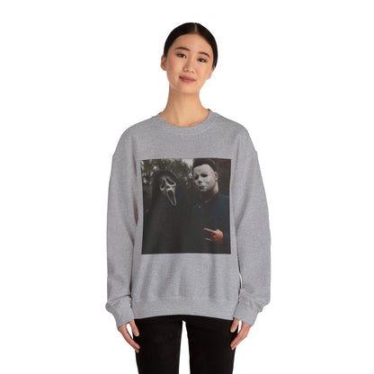 Spooky Horror Movie Sweatshirt, Cozy Fall Apparel, Unisex Crewneck, Halloween Clothing, Movie Night, Scary Vibes, Gift for Horror Fans