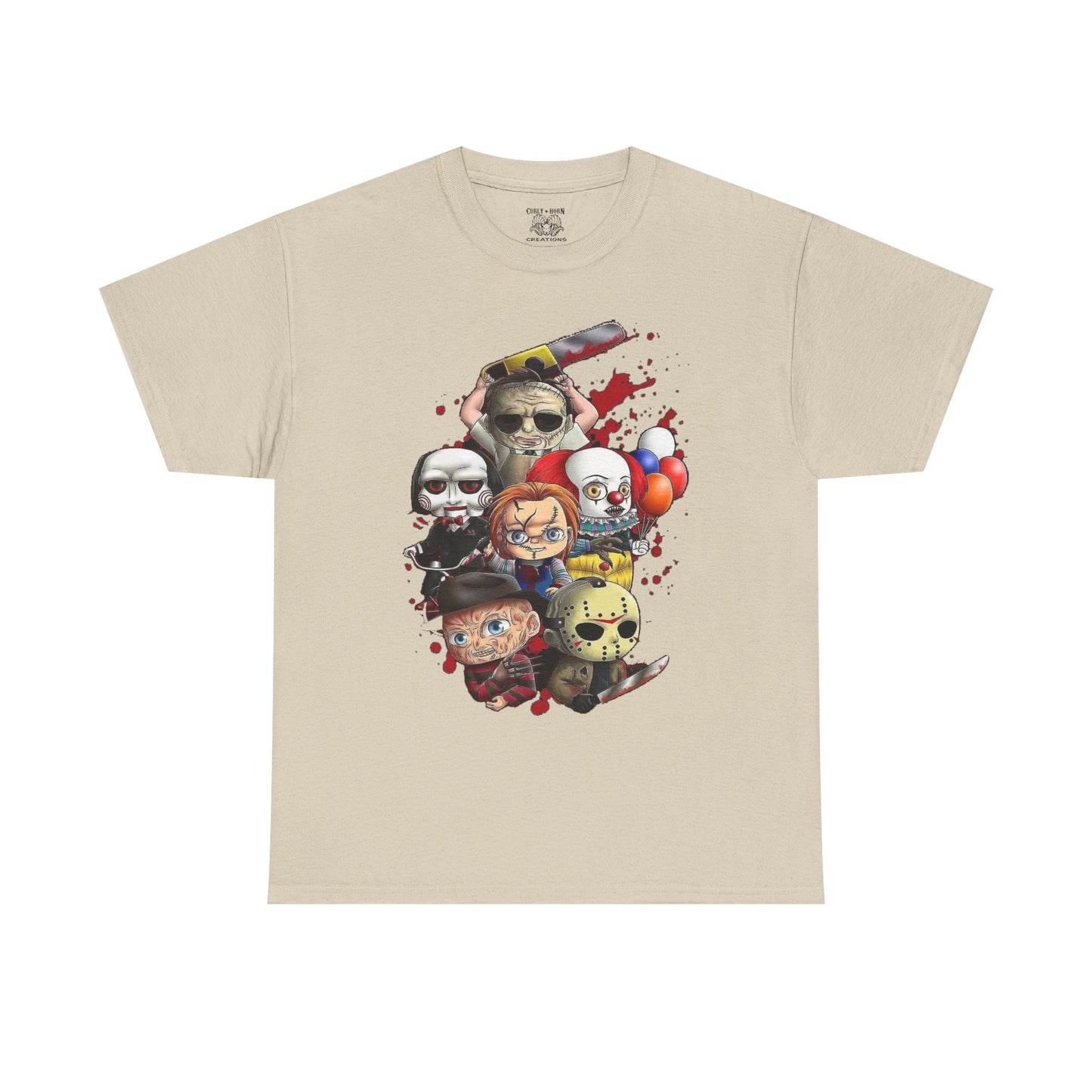 Horror Movie Character Tee, Cute and Creepy Design