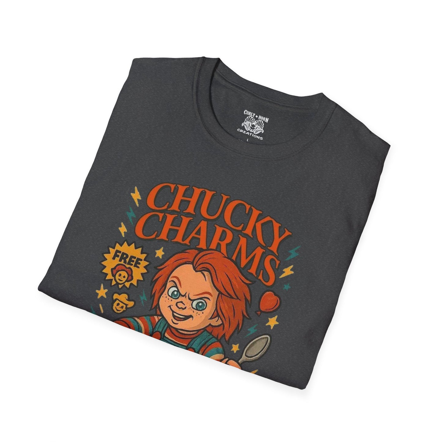 Chucky Charms T-Shirt - Horror Movie Fan Tee, Unisex Funny Shirt, Gift for Occasions, Spooky Aesthetic Apparel