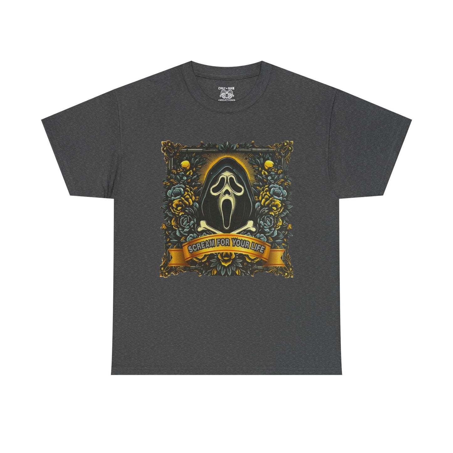 Spooky Graphic Tee, Halloween T-Shirt, Horror Fan Apparel, Unisex Cotton Shirt, Ghost-Inspired Design, Casual Outfit