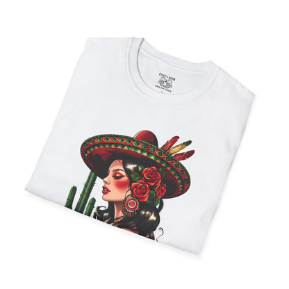 Mexican Woman Design Unisex T-Shirt, Celebrate Mexican Culture, Great for Festivals, Cinco de Mayo, Gift for Her
